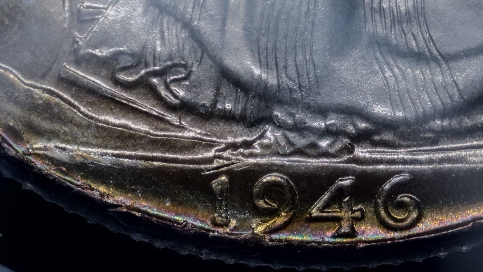 1946-Walking-Liberty-Half-Dollar---DDO-+-Struck-Through-+-Lam