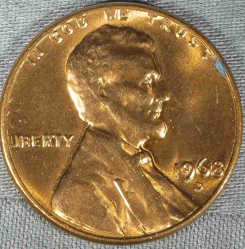 1968-D-1MM-001-Lincoln-Memorial-Cent