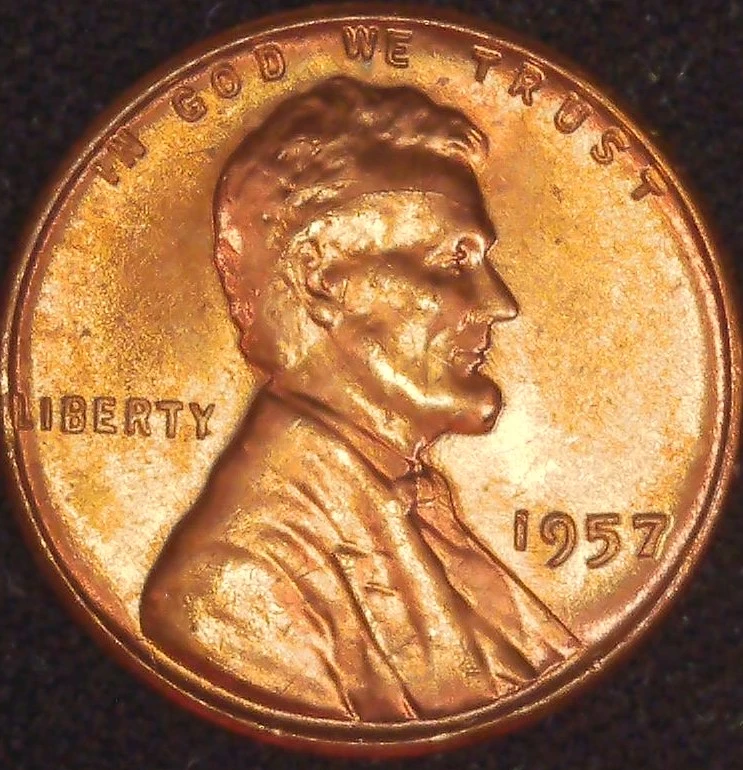 1957-Lincoln-Wheat-Cent-4-Times-DDR-Or-MD