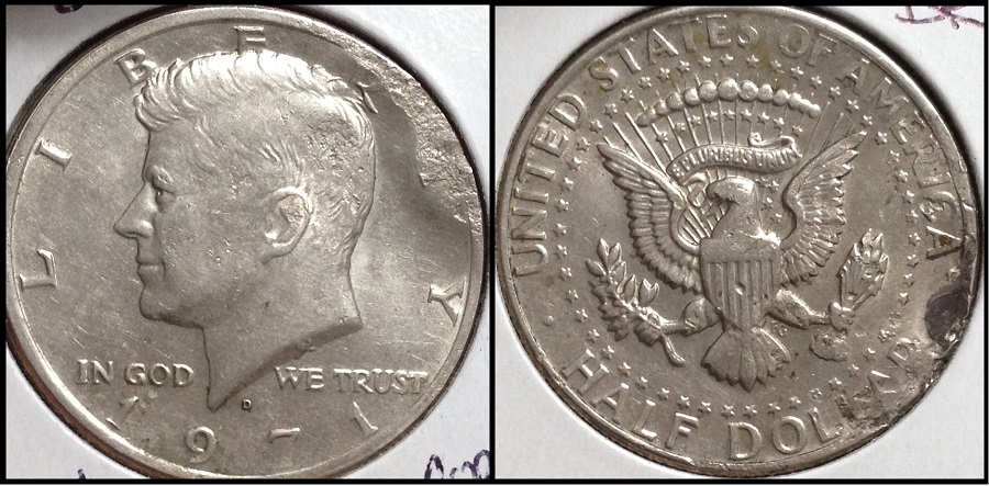 Another-Vandalized-Coin?-Or-Possible-Error?-1971-D-Half-Dollar