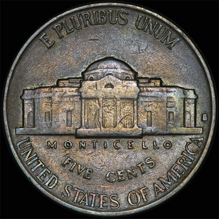 Toned-Jefferson-Nickel-1938-S