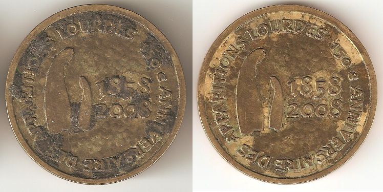 Gimmicky-3-D-Clear-Coating-On-Lourdes-1858-2008-Medal
