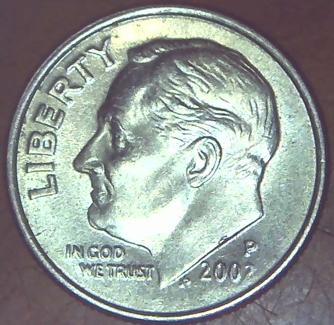 2000-?-P-Dime-With-Multiple-Die-Cracks,-Missing-Number-And-Dimple.