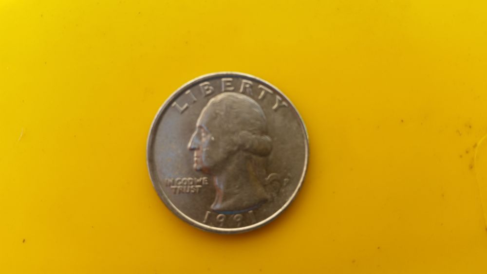 1991-P-Quarter-Dollar-Which-Is-Not-Stamped-Correctly-And-Is-Off-Center
