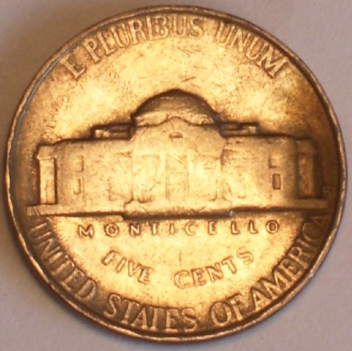 1952-S-Jefferson-5c-Withh-Odd-Tan/Buff-Color