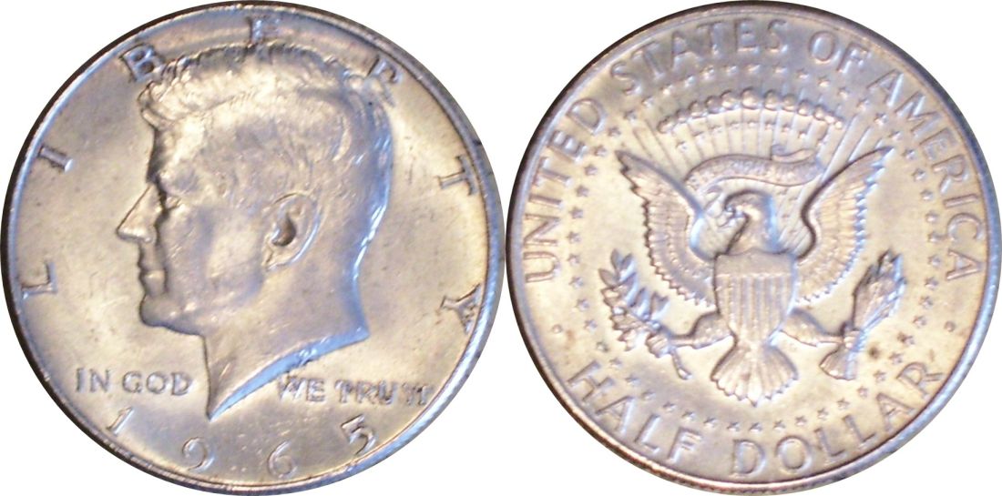 1965-Kennedy-Half-Dollar..not-Showing-Any-Copper-On-Rim