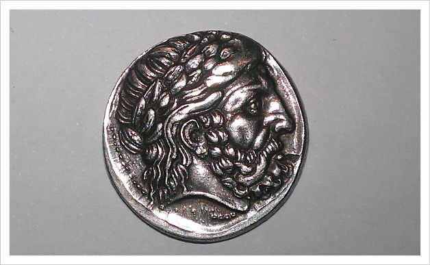 Greek-Tetradrachm-Philip-II--î¦î™î›î™î î -Oy-Silver-Coin