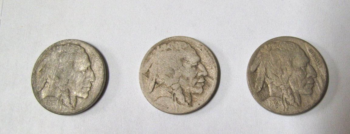 Buffalo-Nickels-With-Date-Worn-Away