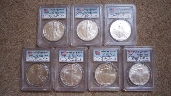 Lance-Armstrong-PCGS-MS-69-Silver-Eagles