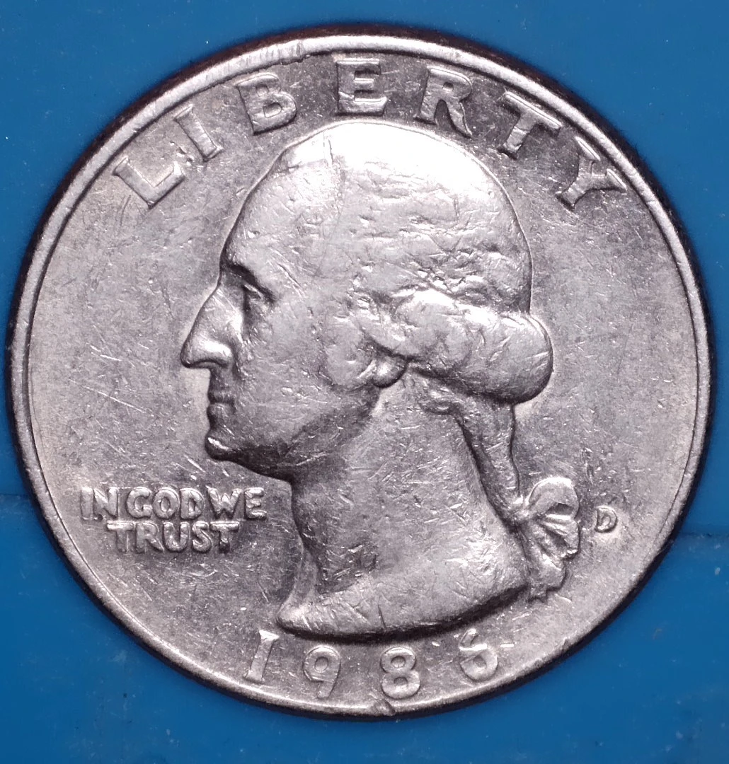1985-D-Quarter-Mint-Mark-Is-Tilted?