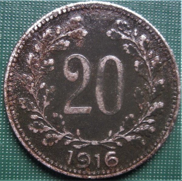 Germany-1916-20-Pfennig-Can-Not-Identify.-Help-Required!-Id:-Austria-20-Heller