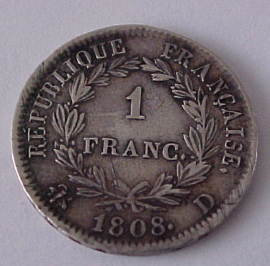Napoleon-One-Franc-1808-D