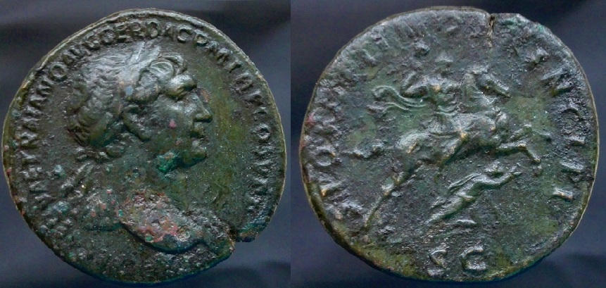 In-Collection:-Trajan-On-Horseback-Sestertius