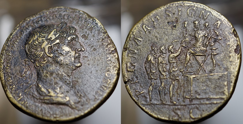 Trajan-Sesterius-Regna-Adsignata-Sestertius
