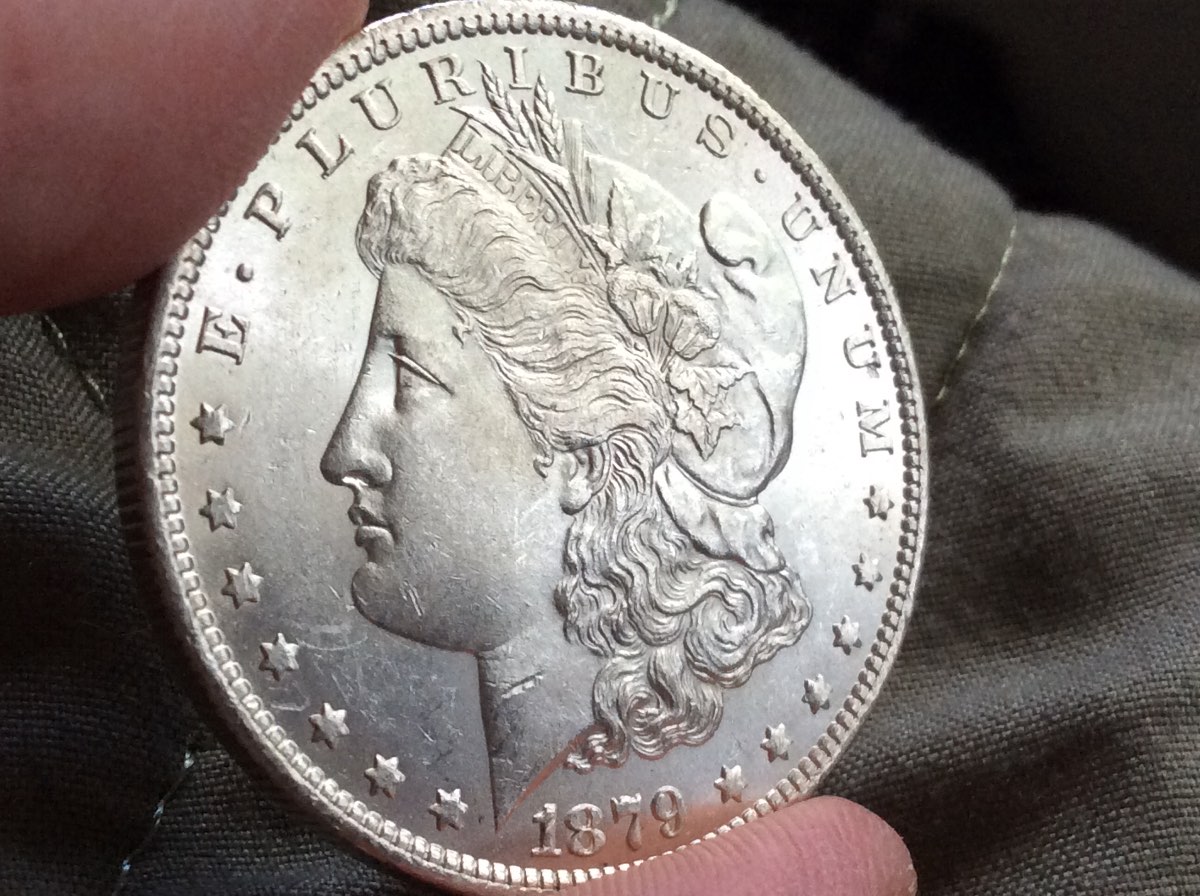 1879-O-Morgan-For-Grading-In-Hand-And-1912-S-$5-Indian