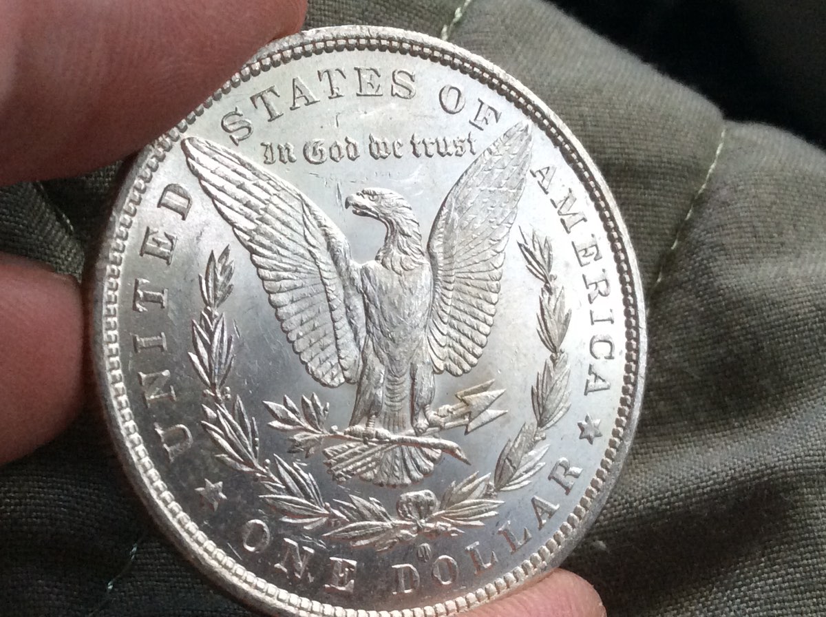 1879-O-Morgan-For-Grading-In-Hand-And-1912-S-$5-Indian