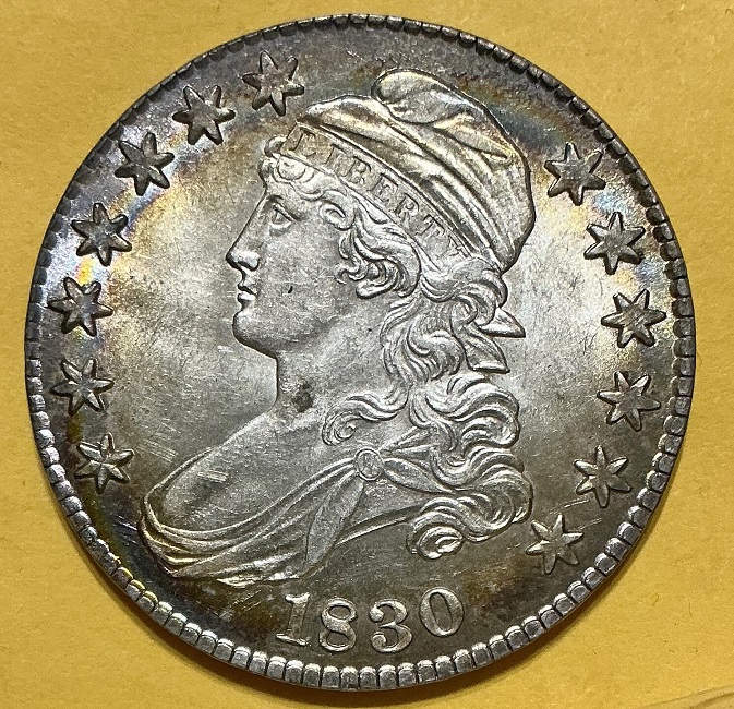 1830-Capped-Bust-Half-For-Grading-/-Overton