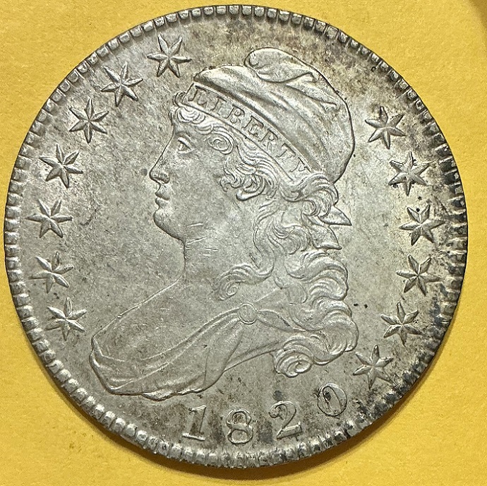 1820-Capped-Bust-Half-For-Grading-/-Overton