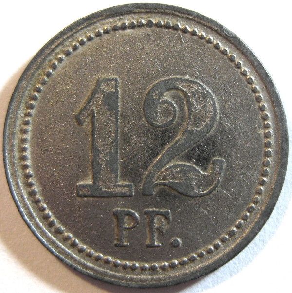 Germany,-Sachsenhausen-12pf-Token