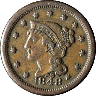 1848-Large-Cent-For-Grading