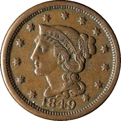 1849-Large-Cent-For-Grading