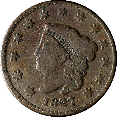 1827-Large-Cent-For-Grading