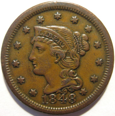 1848-Large-Cent-For-Grading