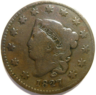 1827-Large-Cent-For-Grading