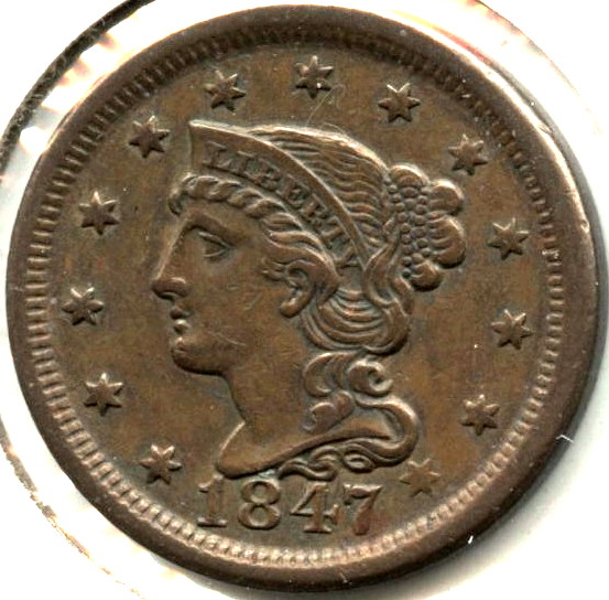 1847-Large-Cent-For-Grading