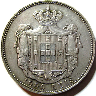 Portugal-1899-1000-Reis-For-Grading