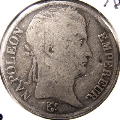 France-1812-L-5-Francs-Napoleon-Bonaparte-For-Grading