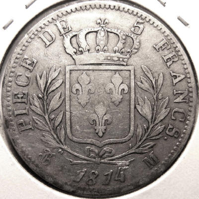 France-1814-M-5-Francs-For-Grading