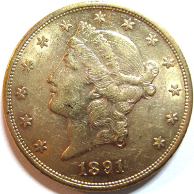 1891-S-$20-Liberty-For-Grading