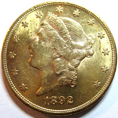 1892-S-$20-Liberty-For-Grading