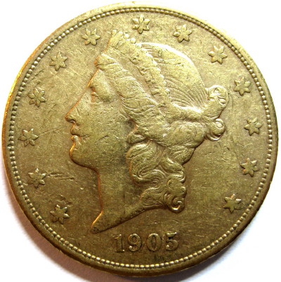 1905-S-$20-Liberty-For-Grading