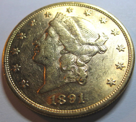 1891-S-$20-Liberty-For-Grading