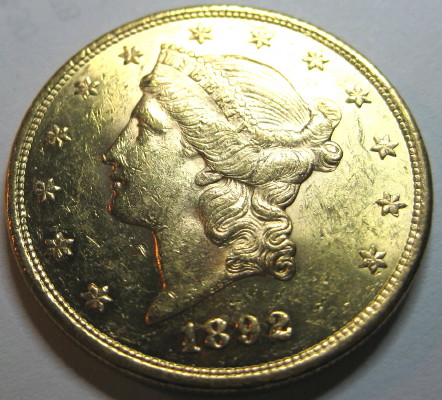 1892-S-$20-Liberty-For-Grading
