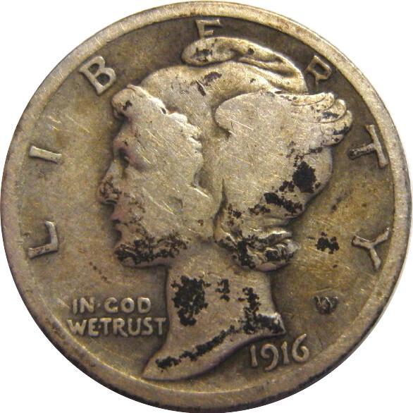1916-Mercury-Dime-For-Grading