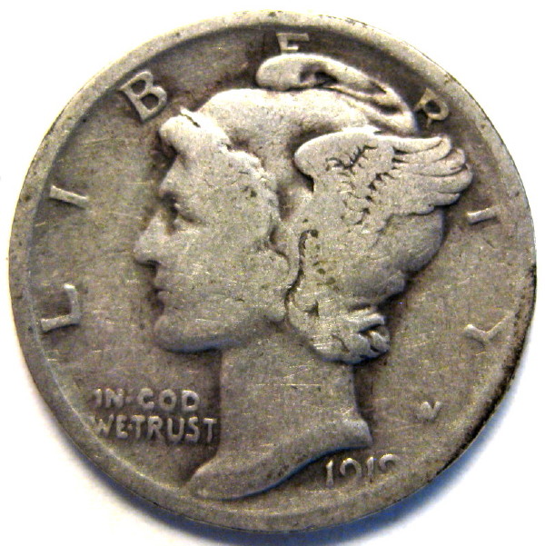 1919-Mercury-Dime-For-Grading