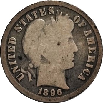 1896-Barber-Dime-For-Grading