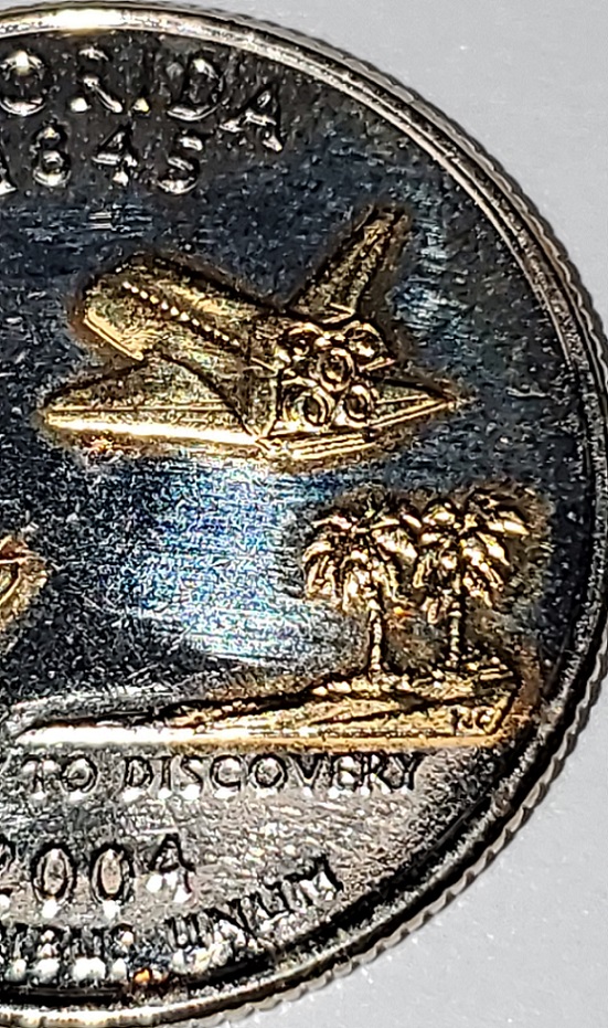 2004-Florida-Quarter-With-State-Specific-Designs-In-Gold