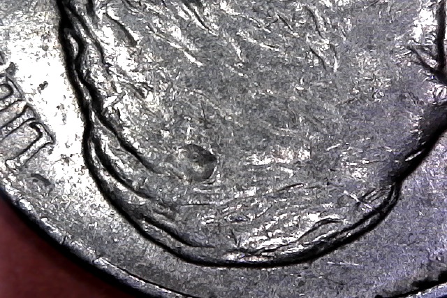 1993-P-Jefferson-Nickel---Die-Chip-Or-PMD?-2-Smal-Gouges
