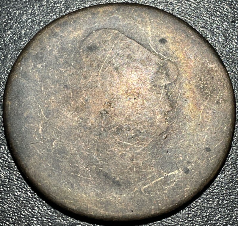 Unidentified-Silver-Coin-Heraldic-Reverse.--Draped-Bust?--Trial-Strike?--Counterfeit?