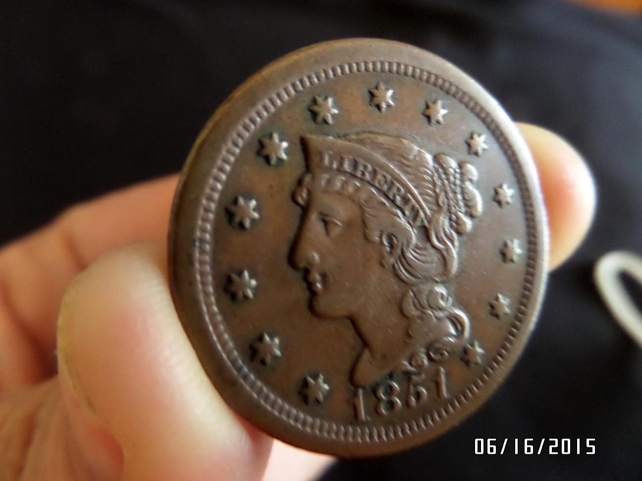 1851-Large-Cent-Need-Help-Grading-Please-: