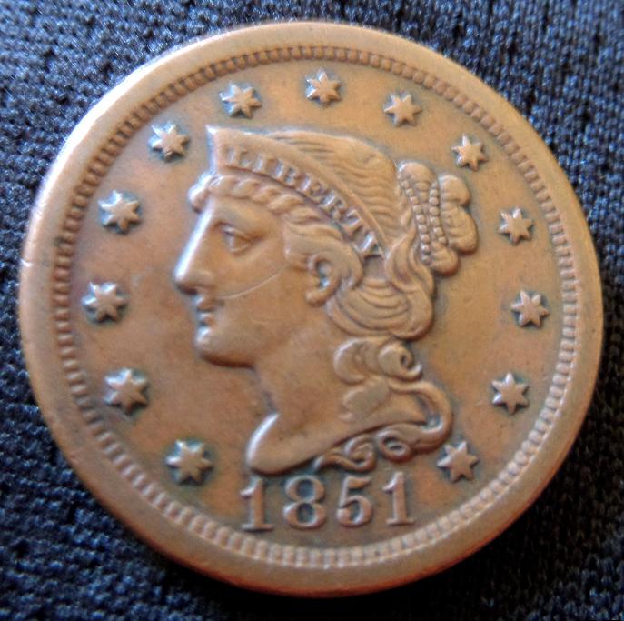 1851-Large-Cent-Need-Help-Grading-Please-:
