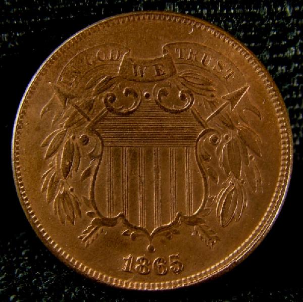 1865-2-Cent-Repunched-Date-Plain-5-Repunched-Over-Fancy-5