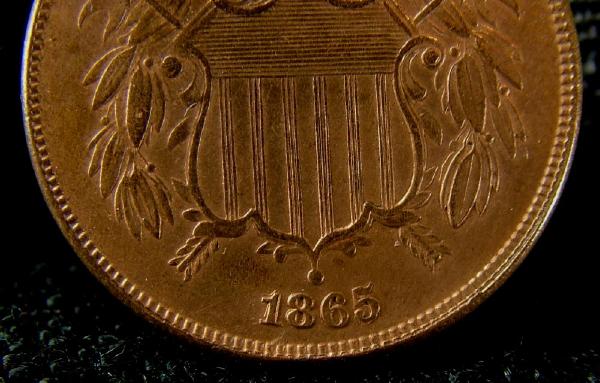 1865-2-Cent-Repunched-Date-Plain-5-Repunched-Over-Fancy-5