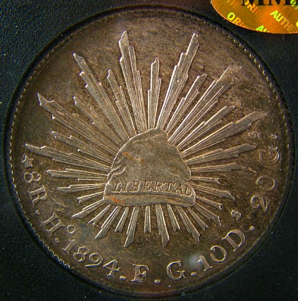 1894-Ho-Mexican-8-Reales,-MS-Graded