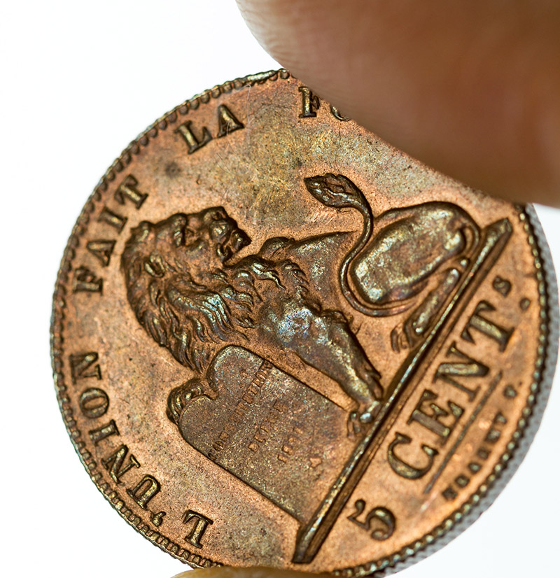 5-Centimes-1850-Belgium.-Dispute