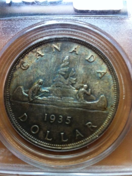 Odd-Toning-On-MS-64-1935-Dollar